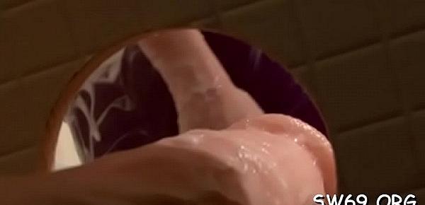  Curvy chick takes slime load